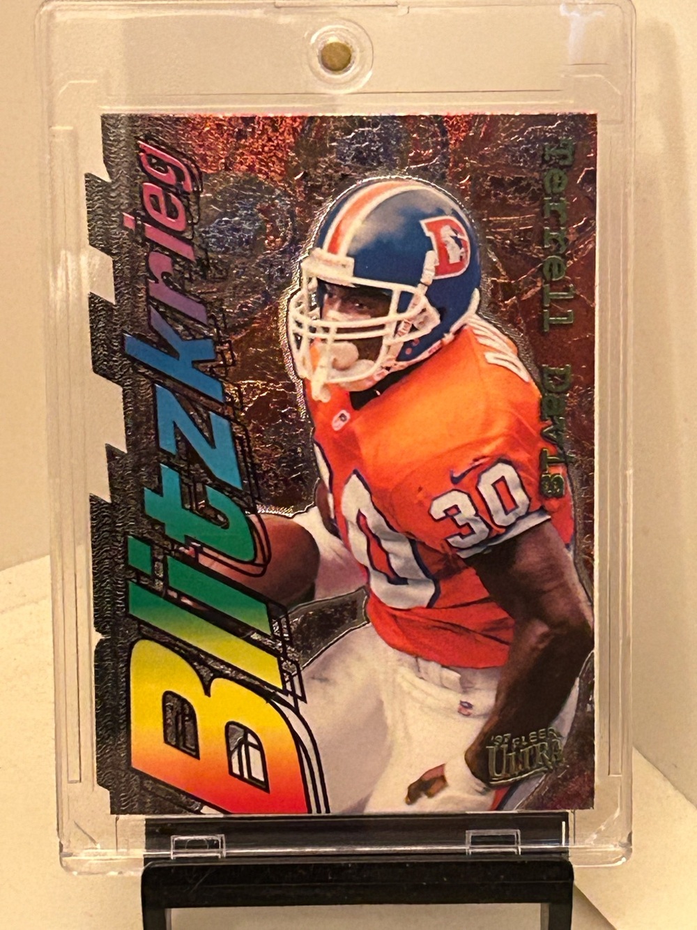 Terrell Davis 1997 Fleer Ultra Football-Blitzkrieg Die cut